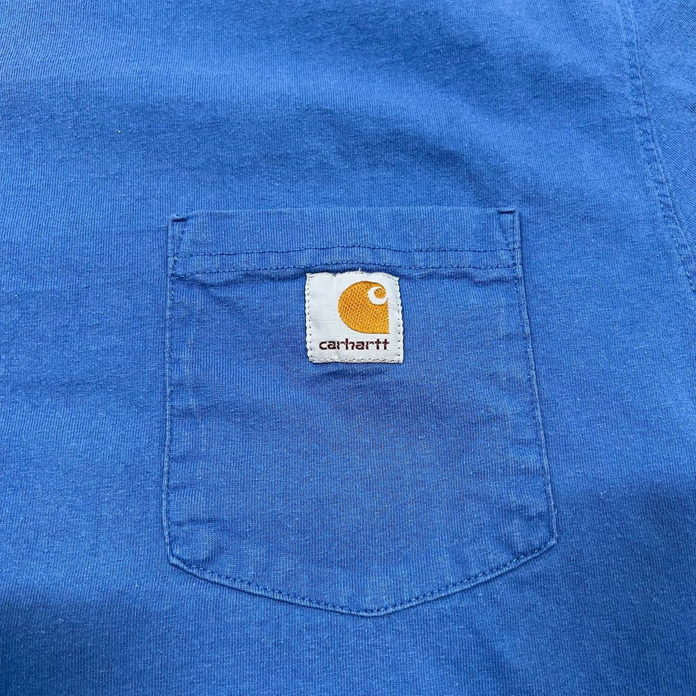 Carhartt Original Fit Large Blue Work T-Shirt Boxy Oversized - Picture 4 of 6